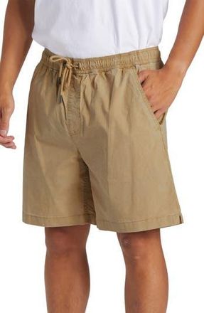 Quiksilver Taxer Stretch Drawstring Shorts in Khaki at Nordstrom Rack, Size Small