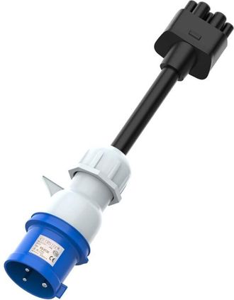 OEM Adaptador Cee De 3 Pines A Tesla, 16 A (di&aacute;metro Del Conector: 44 Mm), Extensi&oacute;n De Cable De Carga Para Veh&iacute;culos El&eacute;ctricos De Segunda Generaci&oacute;n Par