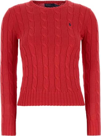 Polo Ralph Lauren Maglione intrecciato in cotone - Rosso