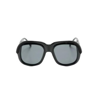 Dries Van Noten Occhiali Rectangle Frame - unisex - Dries Van Noten - Sunglasses - Black - ONE SIZE - Accessories