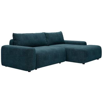Vente-Unique Vente-unique - Divano letto angolo a destra in Tessuto testurizzato Blu - daviso