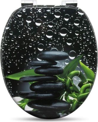 Woltu Tapa De Wc Tapa De Inodoro Asiento De Inodoro Bisagra De Cierre Suave Instalar R&aacute;pida Antibacteriano G - Woltu