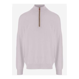 Kiton Heren, Truien, Paars, Maat: XL Kasjmier