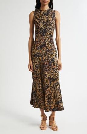 Ulla Johnson Clea Abstract Print Bias Cut Dress in Savannah at Nordstrom Rack, Size 10