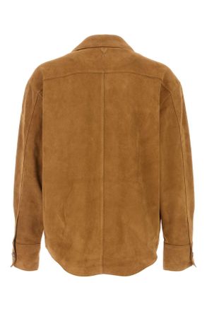 Ami Mens Overshirt Shirt Caramel Leather