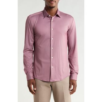 BOSS Slim Fit Roan Kent Button-Up Shirt in Dark Pink at Nordstrom Rack, Size Xx-Large