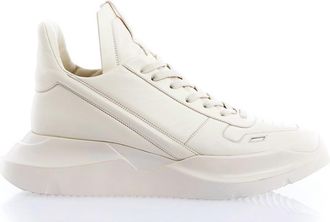Rick Owens Mens Geth Runner Sneakers In Milk/white
