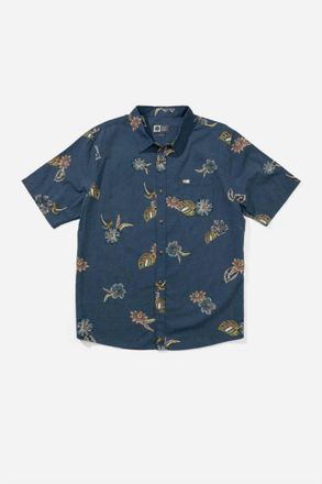 Salty Crew Mens Session Short Sleeve Woven Shirt In Channel Blue