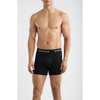 Smartwool Active Boxer Briefs in Black at Nordstrom, Size Medium