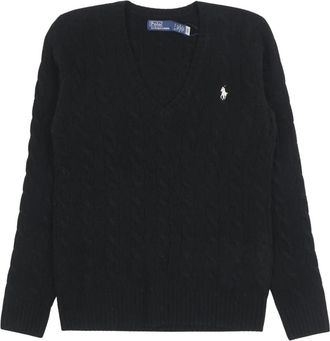 Polo Ralph Lauren Rondgebreide trui - Dames - Ronde hals truien - Zwart - XL - Truien & Vesten