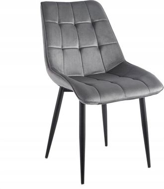 OEM Silla De Comedor Acolchada De Terciopelo Gris Para Oficina