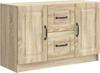 vidaXL Aparador Roble Sonoma 89 X 34,5 X 57 Cm Madera De Ingenier&iacute;a Vidaxl
