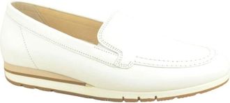 Gabor Plain White Loafer DZ - Dames - Loafers - Wit - 37 1/2 EU - Schoenen