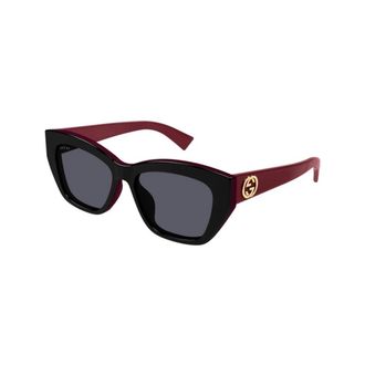 Gucci Authentieke Stijlvolle Zonnebril Premium Kwaliteit - unisex - Zonnebrillen - Zwart - 55 MM - Accessoires