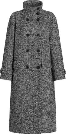 Dolce & Gabbana Cappotto lungo doppiopetto in misto lana - - Coats - Donna - Grigio - M