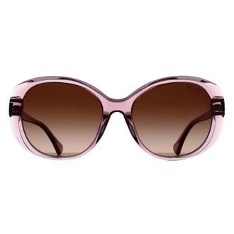 Ralph Lauren Ralph by Lauren Round Womens Shiny Transparent Violet Gradient Brown RA5335U - Pink - One Size