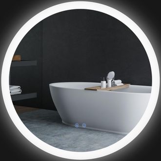Kleankin Kleankin - Specchio Per Bagno Con Luci Led E Design Antiappannamento