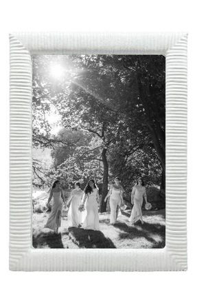 Mariposa Woven Texture 5 x 7-Inch Picture Frame in White at Nordstrom