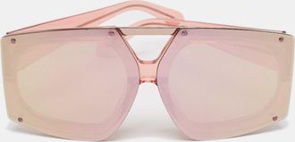 Karen Walker Pink Mirrored Salvador Oversized Sunglasses