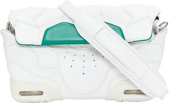 Alexander Wang white green leather sneaker clutch