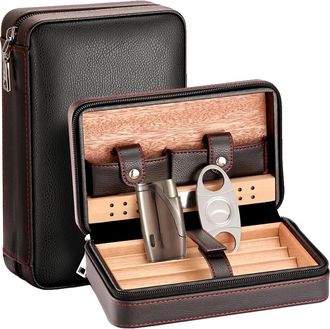 OEM Caja Port&aacute;til Para Puros Hecha De Madera De Cedro
