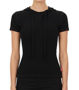 Diesel Black Solid Hood T-Shirt