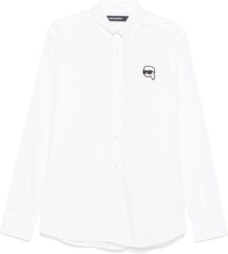 Karl Lagerfeld Ikonik Karl shirt - men - Elastane/Cotton - S - White