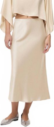 ottod'Ame Maxi Satin Skirt In Opale
