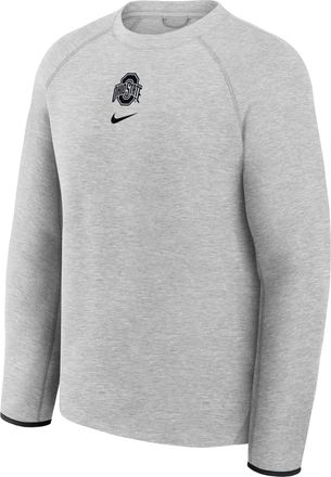 Nike Ohio State Tech Fleece Nike Mens College Pullover Crew in Grey | 05L6086NOH-9X6