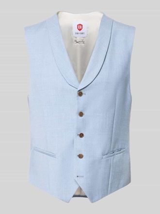 CG - Club of Gents Weste aus Viskose mit Schalkragen Modell PHILIPP in Hellblau, Gr&ouml;&szlig;e 48