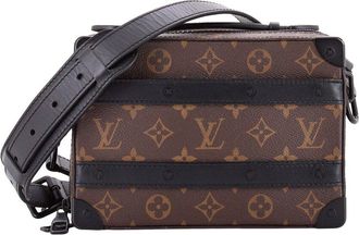 Louis Vuitton Brown Macassar Monogram Canvas Handle Soft Trunk Bag (Authentic Pre-Loved)