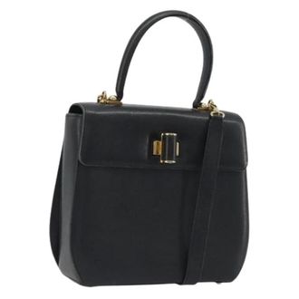 Ferragamo Pre-owned Hand Bag - Dames - Pre-owned - Zwart - Maat: ONE Size Leer