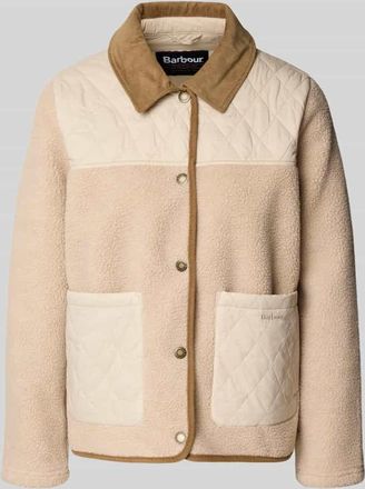 Barbour Regular Fit Fleecejacke mit Teddyfell Besatz Modell LAUREL in Beige, Größe 34