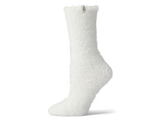 UGG Teddi Cozy Crew Womens Crew Cut Socks Shoes Cream, Polyester