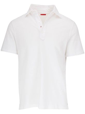 Isaia short-sleeved polo shirt - White