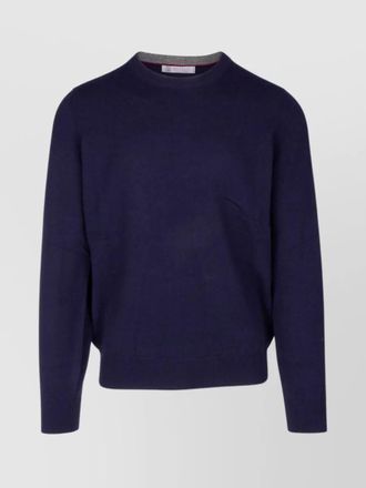 Brunello Cucinelli cashmere ribbed trim slim-fit crew-neck jumper