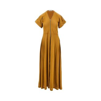 Christophe Lemaire Jersey long zip dress Woman S