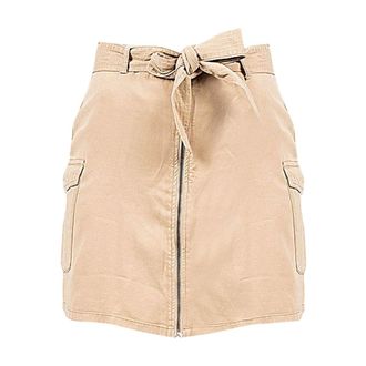 Pepe Jeans London Minirok - Dames - Rokken - Beige - Maat: L Zijde