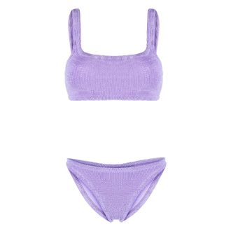 Hunza G Mid-rise Crinkled Bikini Set