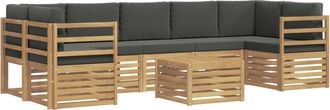 vidaXL Conjunto De Sof&aacute;s De Exterior 8 Uds. Blanco Y Antracita Vidaxl