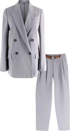 Brunello Cucinelli Grey Blazer and Trouser Two Piece Suit Size XXS
