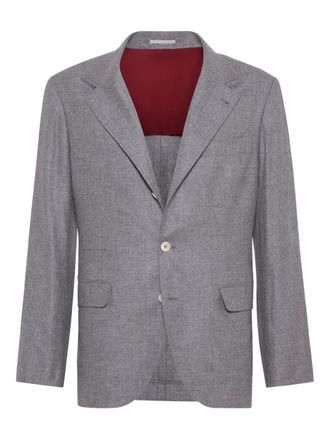 Brunello Cucinelli Flannel blazer - Grijs