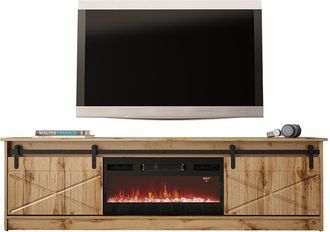 Mirjan24 Mobilier1 - Mueble Tv Charlotte 165, Roble Wotan, N&uacute;mero De Puertas: 0, N&uacute;mero De Cajones: 0, 200x57x35cm, Led