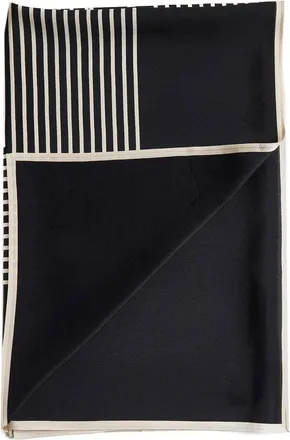 Toteme Womens Silk Cr&ecirc;pe Scarf Black Scarfs