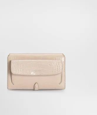 Dolce & Gabbana Alligator Crossbody Minibag - Man Crossbody Bags Beige Onesize