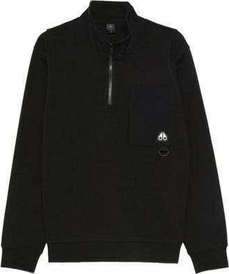 Moose Knuckles Sudadera con bolsillo de parche - Sweatshirts & Hoodies - Hombre - Negro - 2XL