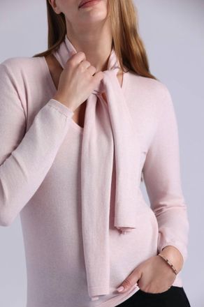 Minnie Rose Scarf Detail Top In Pink