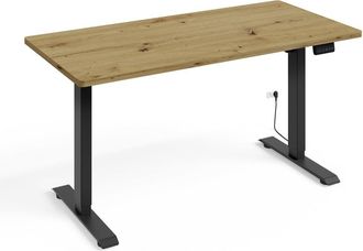 Petits Meubles Escritorio el&eacute;ctrico 140 cm paneles laminados madera y negro