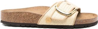 Birkenstock Madrid Big Buckle Natural, Raffia Shoes