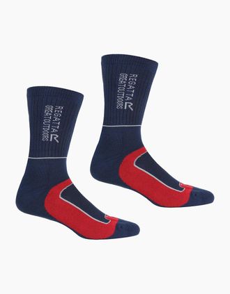 Regatta Mens Regatta Mens Samaris 2 Season Socks (Pack of 2) - Navy - Size: 9/9.5/10/10.5/11/11.5/12